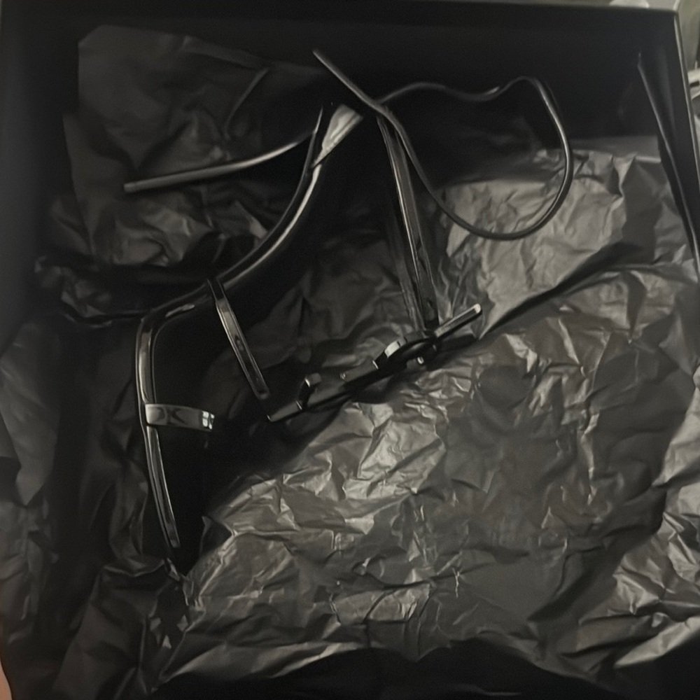 Sleek Black Strappy Heels BRAND NEW